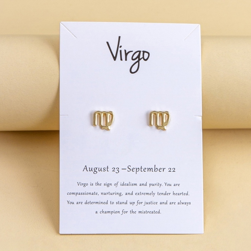 *JULANE* Gold Virgo Fashion Horoscope Earrings
